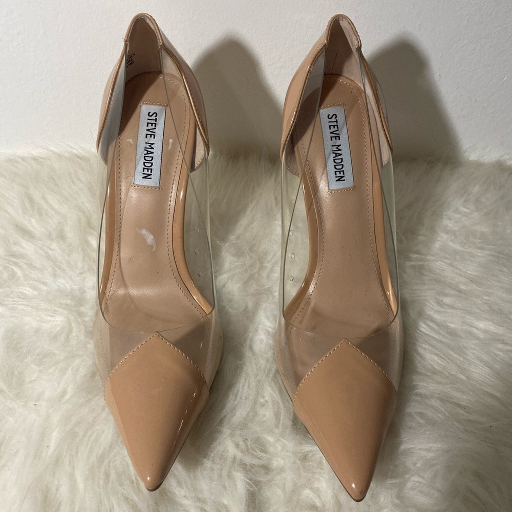Nude & Clear Steve Madden heels sz9